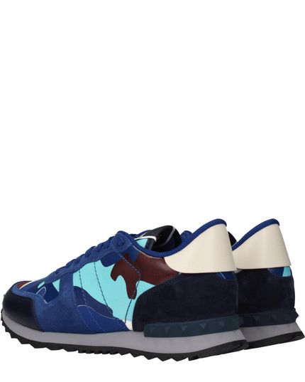 Valentino Garavani Blue Leather Athletic Sneakers