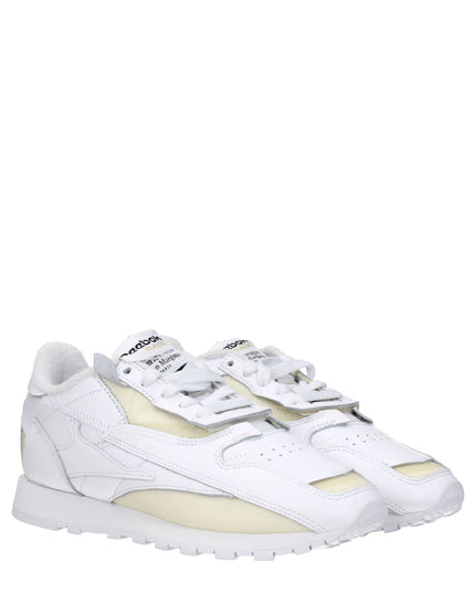 Maison Margiela White Leather Athletic Sneakers