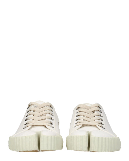 Maison Margiela White Fabric Low Top Sneakers