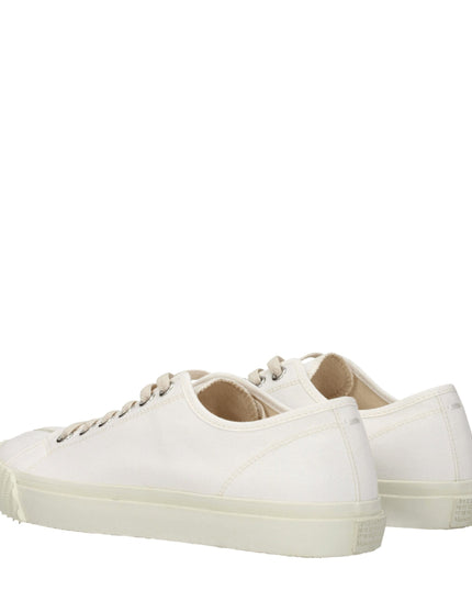 Maison Margiela White Fabric Low Top Sneakers