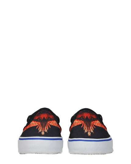 Marcelo Burlon Black Fabric Slip-On Loafers