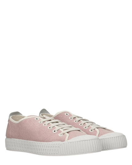 Car Shoe Pink Fabric Low Top Sneakers