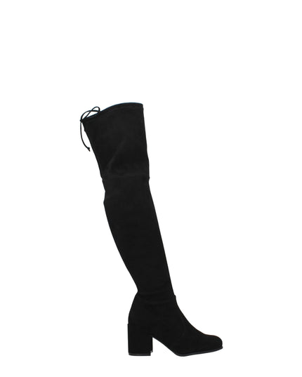 Stuart Weitzman Black Leather Over The Knee