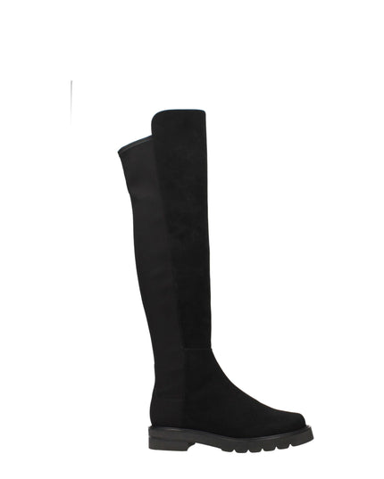 Stuart Weitzman Black Leather Over The Knee