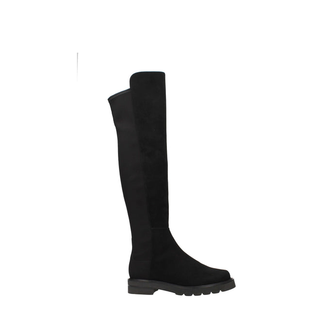 Stuart Weitzman Black Leather Over The Knee