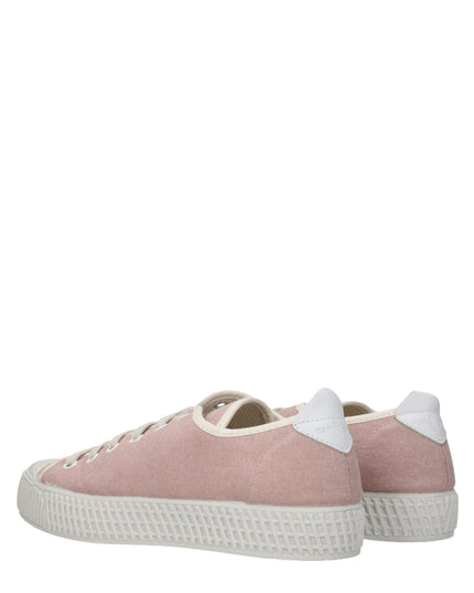 Car Shoe Pink Fabric Low Top Sneakers