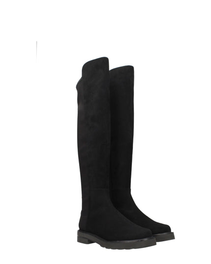 Stuart Weitzman Black Leather Over The Knee