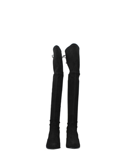 Stuart Weitzman Black Leather Over The Knee