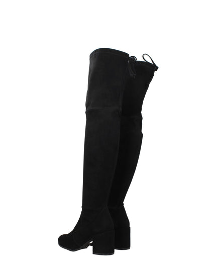 Stuart Weitzman Black Leather Over The Knee