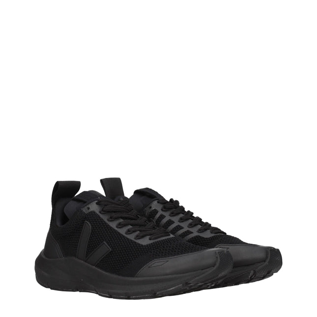 Veja Black Fabric Athletic Sneakers