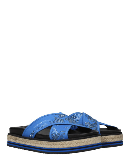 Kenzo Blue Fabric Slippers Sandals