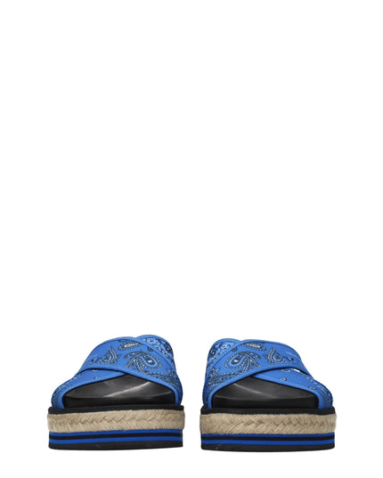 Kenzo Blue Fabric Slippers Sandals