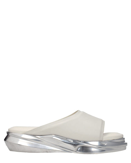 Alyx Gray Leather Slippers