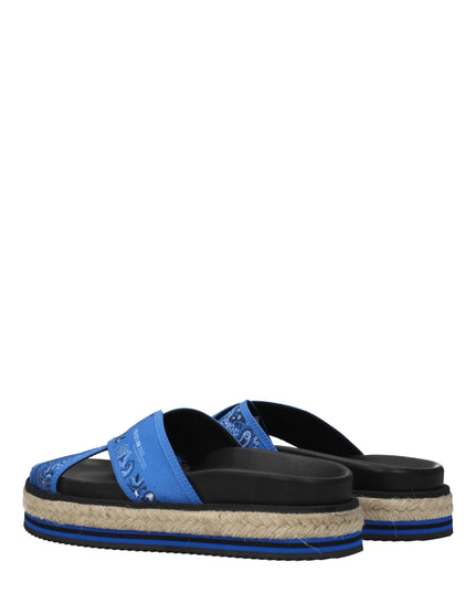 Kenzo Blue Fabric Slippers Sandals
