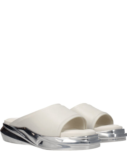 Alyx Gray Leather Slippers