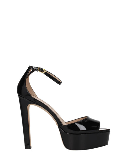 Stuart Weitzman Black Leather Platforms