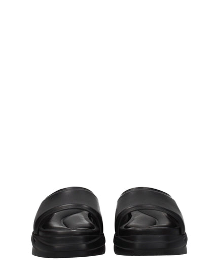 Alyx Black Leather Slippers