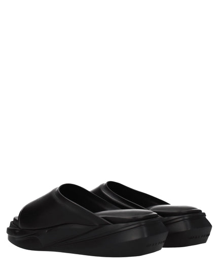 Alyx Black Leather Slippers