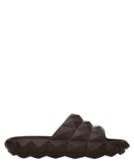 Valentino Garavani Brown Cotton Slippers Sandals