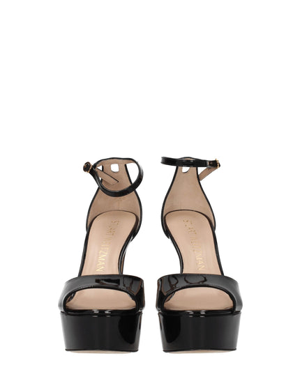 Stuart Weitzman Black Leather Platforms