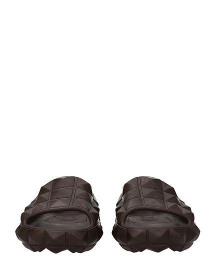 Valentino Garavani Brown Cotton Slippers Sandals