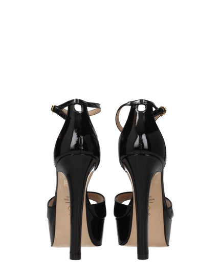 Stuart Weitzman Black Leather Platforms