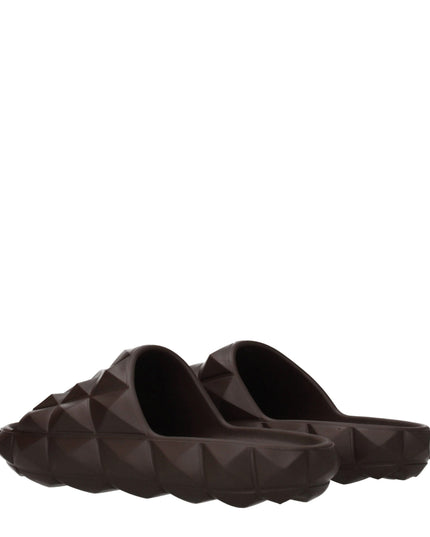 Valentino Garavani Brown Cotton Slippers Sandals