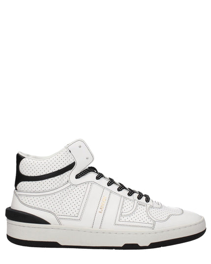 Lanvin White Leather High Top Sneakers