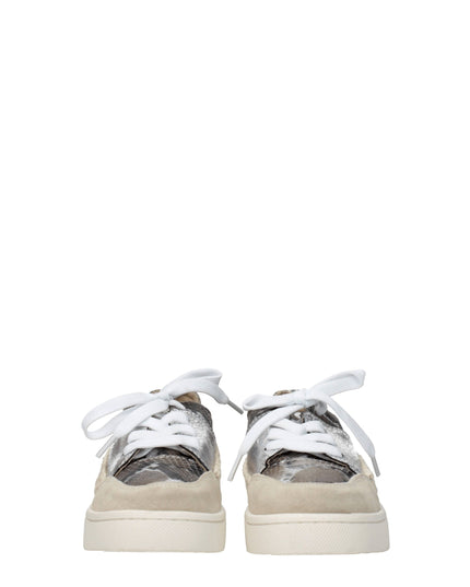 Mou Gray Leather Low Top Sneakers