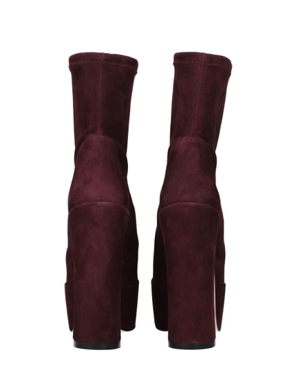 Stuart Weitzman Purple Leather Ankle Boots