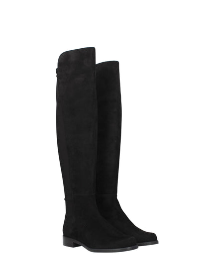 Stuart Weitzman Black Leather Over The Knee