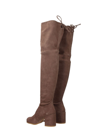 Stuart Weitzman Beige Leather Over The Knee
