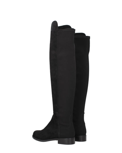 Stuart Weitzman Black Leather Over The Knee