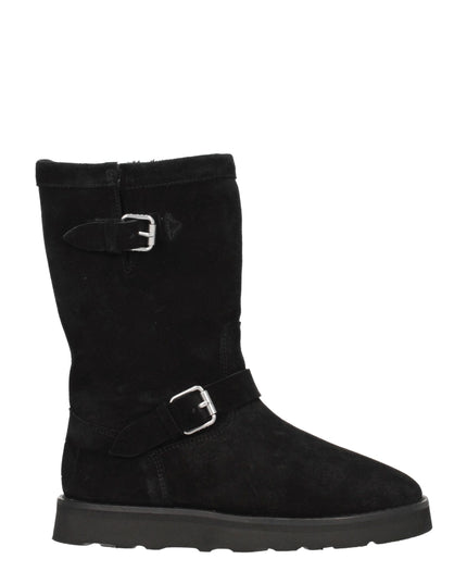 Kenzo Black Leather Ankle Boots