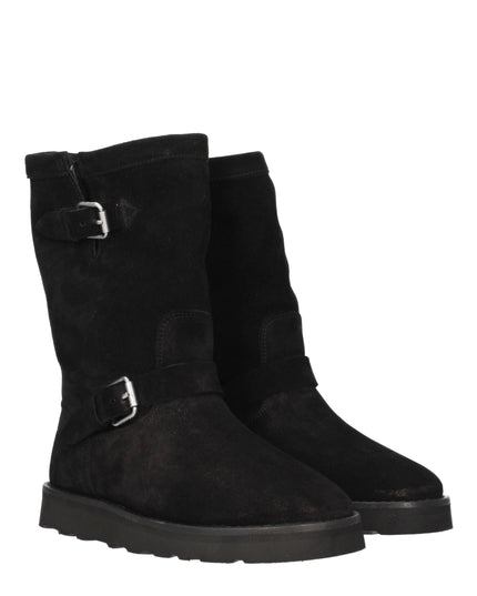 Kenzo Black Leather Ankle Boots