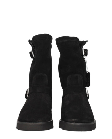 Kenzo Black Leather Ankle Boots