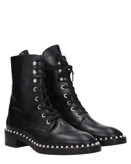 Stuart Weitzman Black Leather Ankle Boots