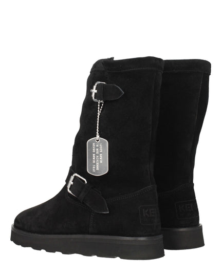 Kenzo Black Leather Ankle Boots