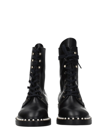 Stuart Weitzman Black Leather Ankle Boots