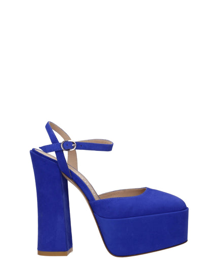 Stuart Weitzman Blue Leather Platforms