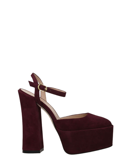 Stuart Weitzman Red Leather Platforms