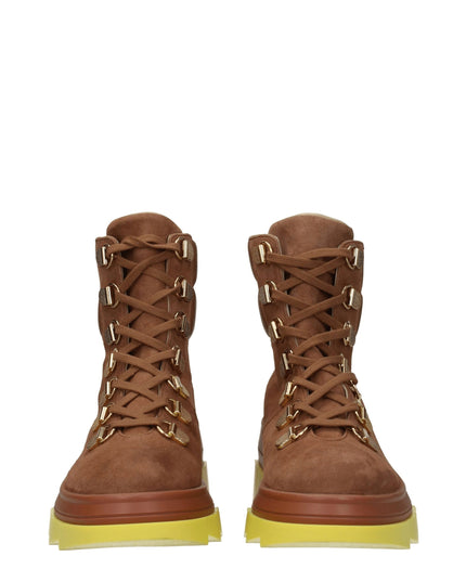 Stuart Weitzman Brown Leather Ankle Boots