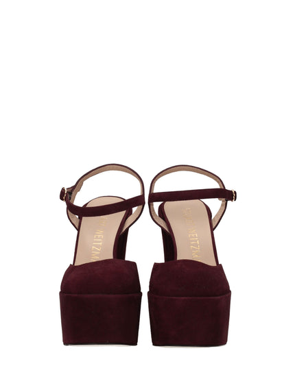 Stuart Weitzman Red Leather Platforms