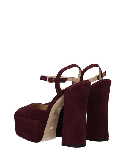 Stuart Weitzman Red Leather Platforms