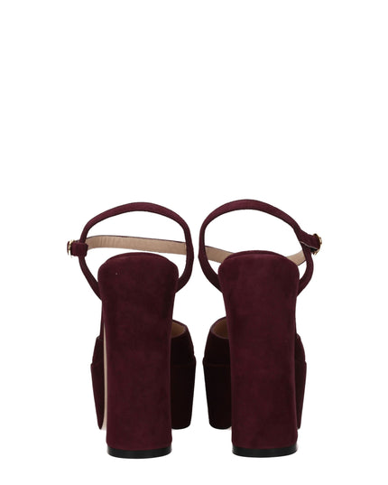 Stuart Weitzman Red Leather Platforms