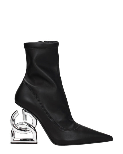 Dolce & Gabbana Black Leather Ankle Boots