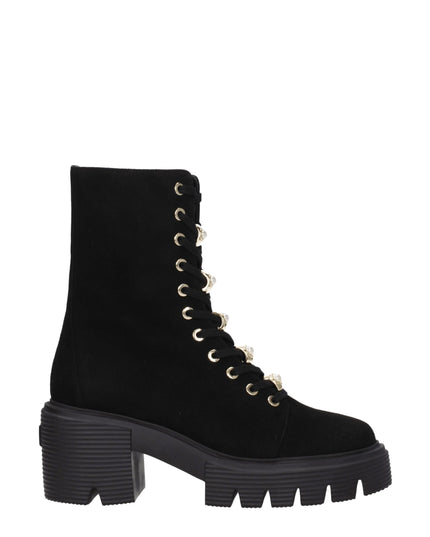 Stuart Weitzman Black Leather Ankle Boots