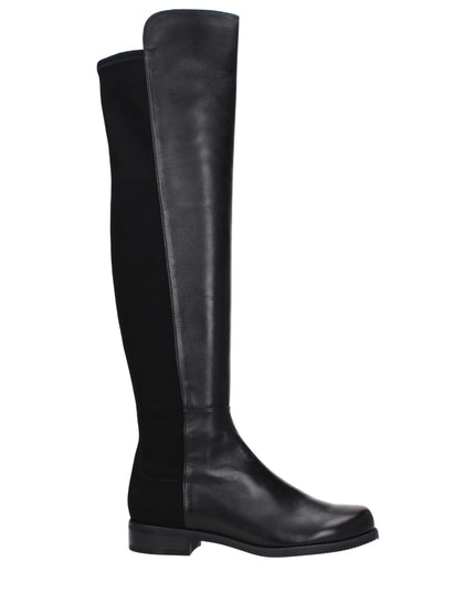 Stuart Weitzman Black Leather Over The Knee
