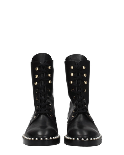 Stuart Weitzman Black Leather Ankle Boots