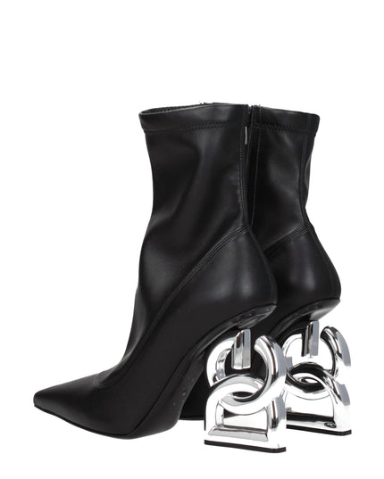 Dolce & Gabbana Black Leather Ankle Boots